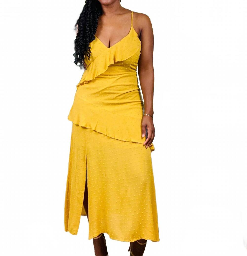 NEW HYFVE sunni midi dress in mustard